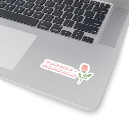 Coffee & Flowers Sticker