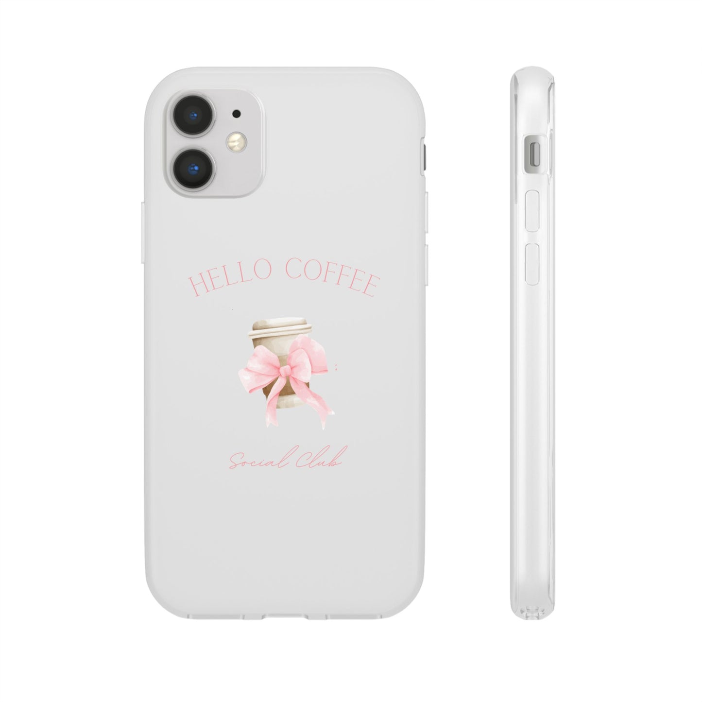 Hello Coffee Bows Flexi Case