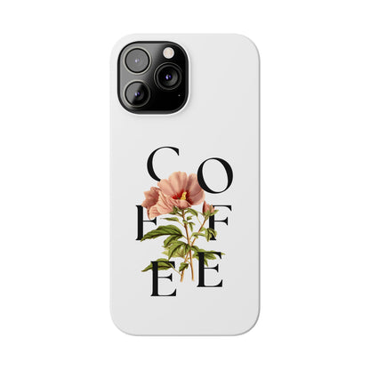 Coffee Florals Slim Phone Case