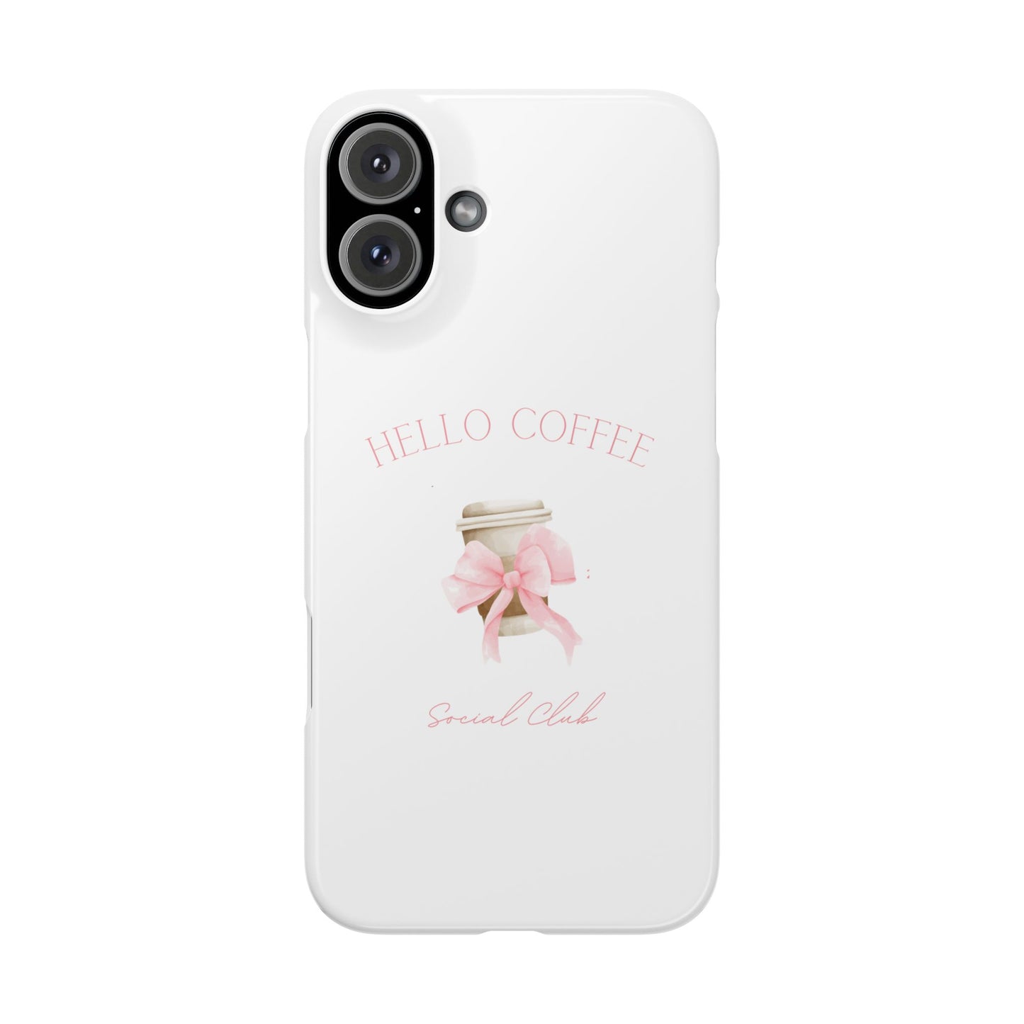 Hello Coffee Bows Slim Phone Case