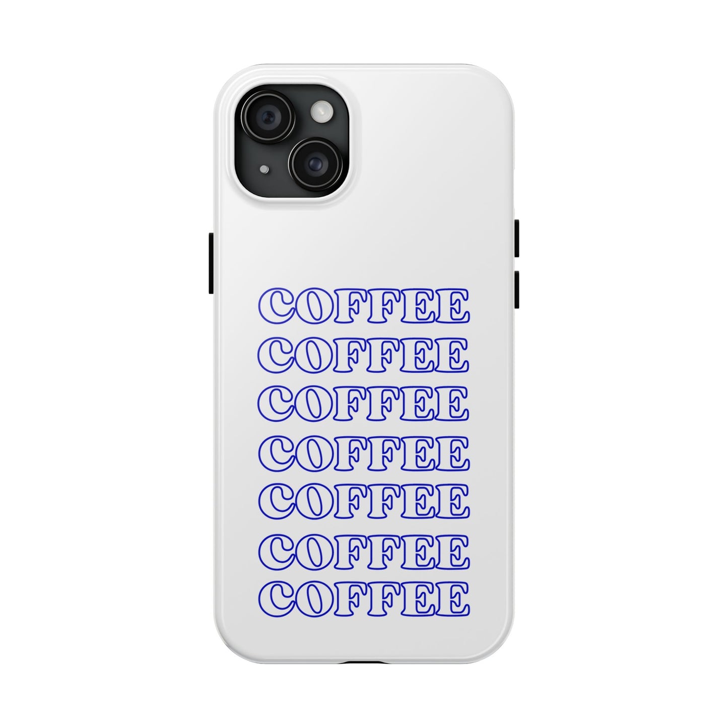 Coffee Repeating Blue Tough Phone Case