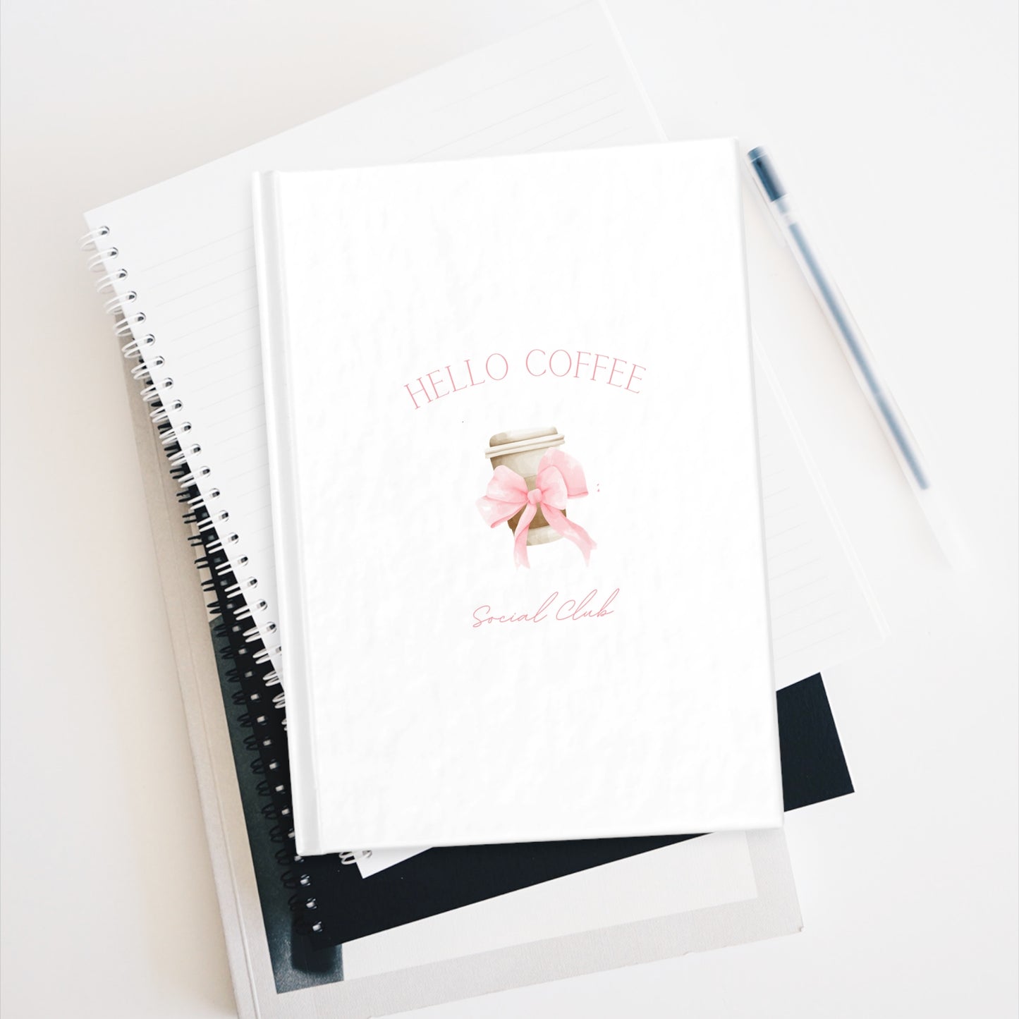 Hello Coffee Bows Notebook