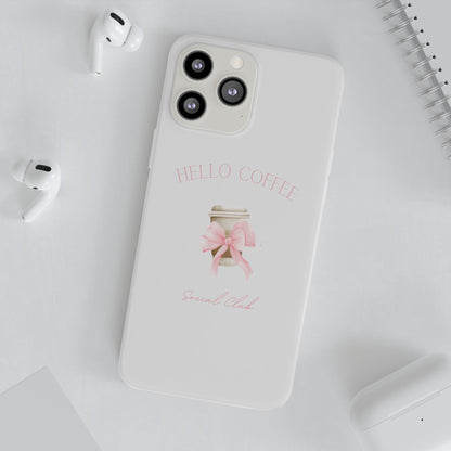 Hello Coffee Bows Flexi Case