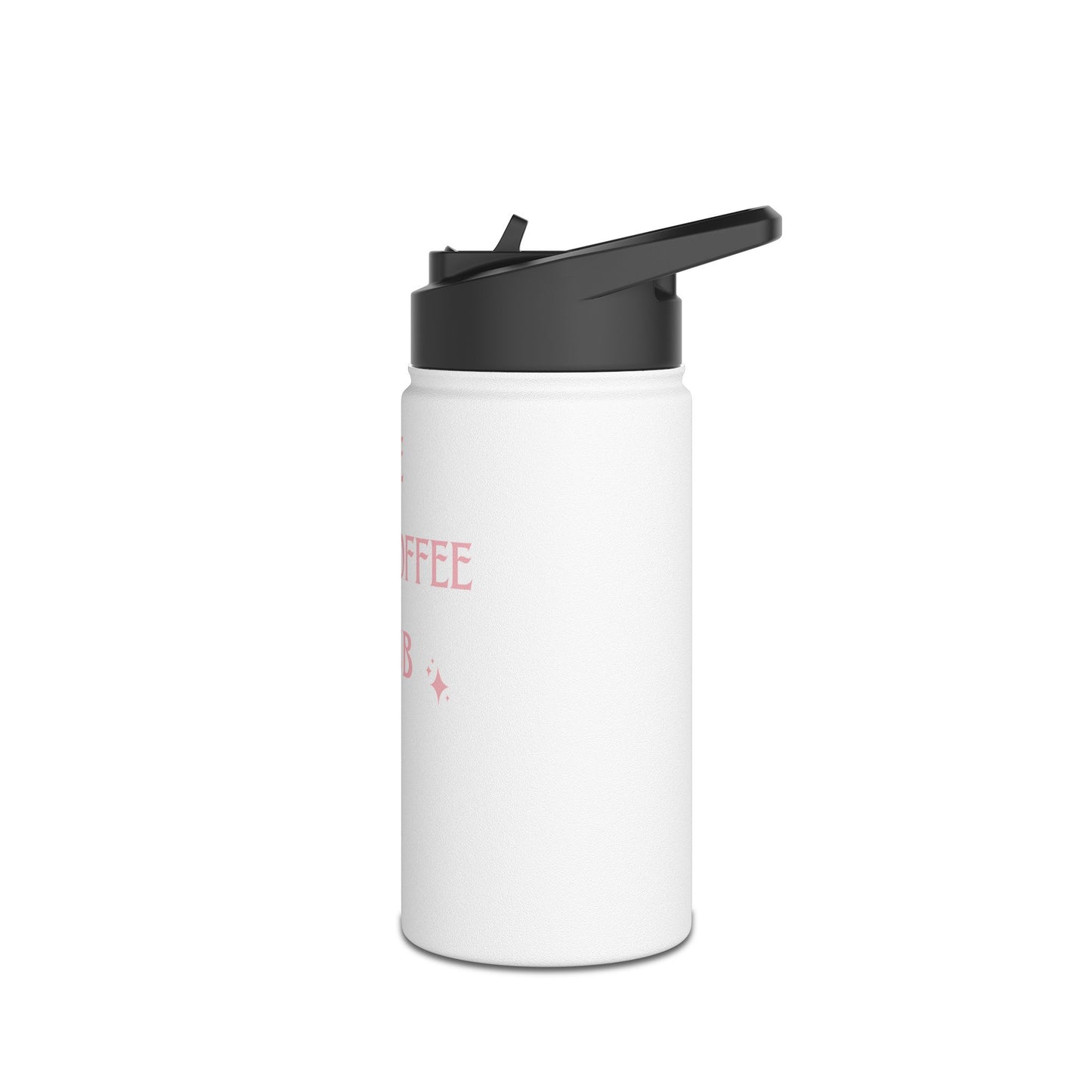 Iced Coffee Club Stainless Steel Water Bottle, Standard Lid