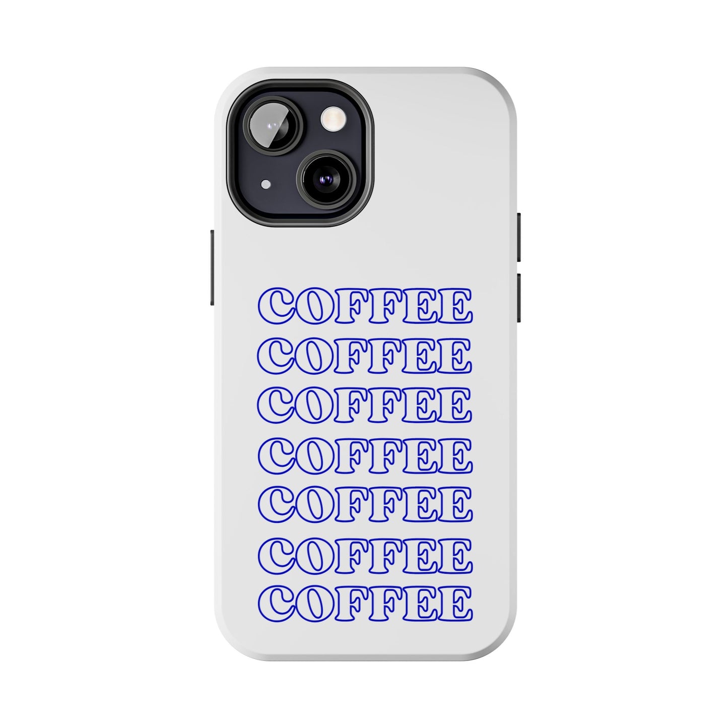 Coffee Repeating Blue Tough Phone Case