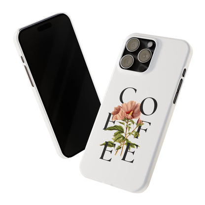 Coffee Florals Slim Phone Case