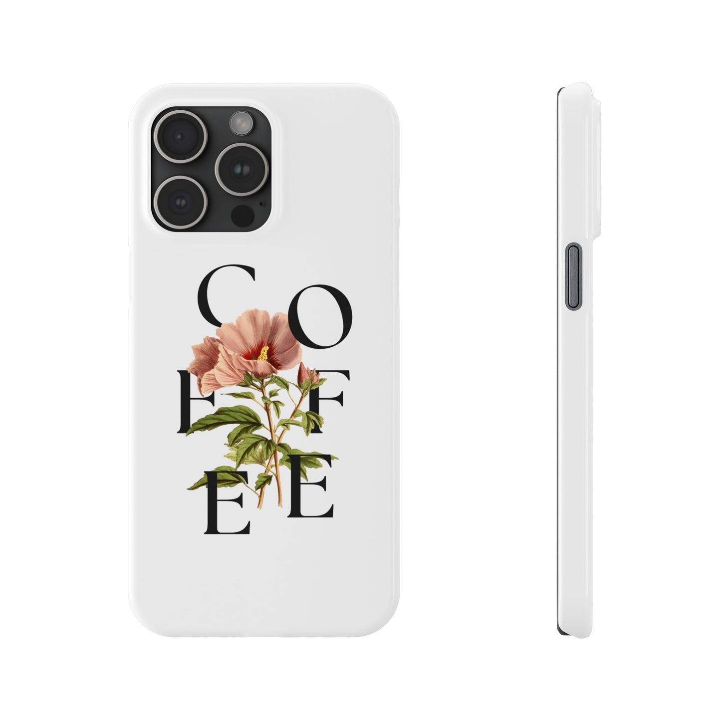 Coffee Florals Slim Phone Case