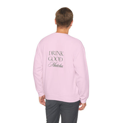 Embroidered Drink Good Matcha Crewneck