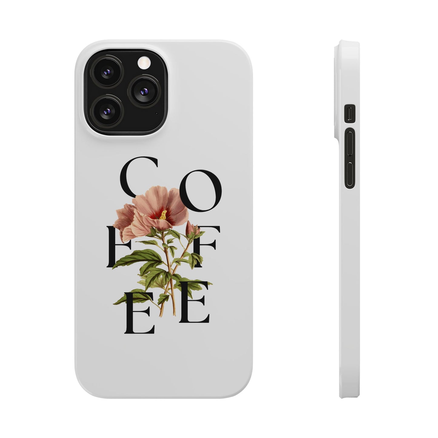 Coffee Florals Slim Phone Case