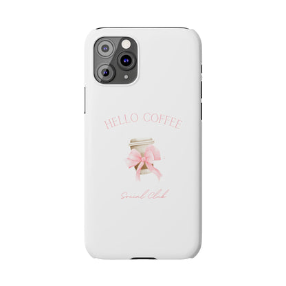 Hello Coffee Bows Slim Phone Case