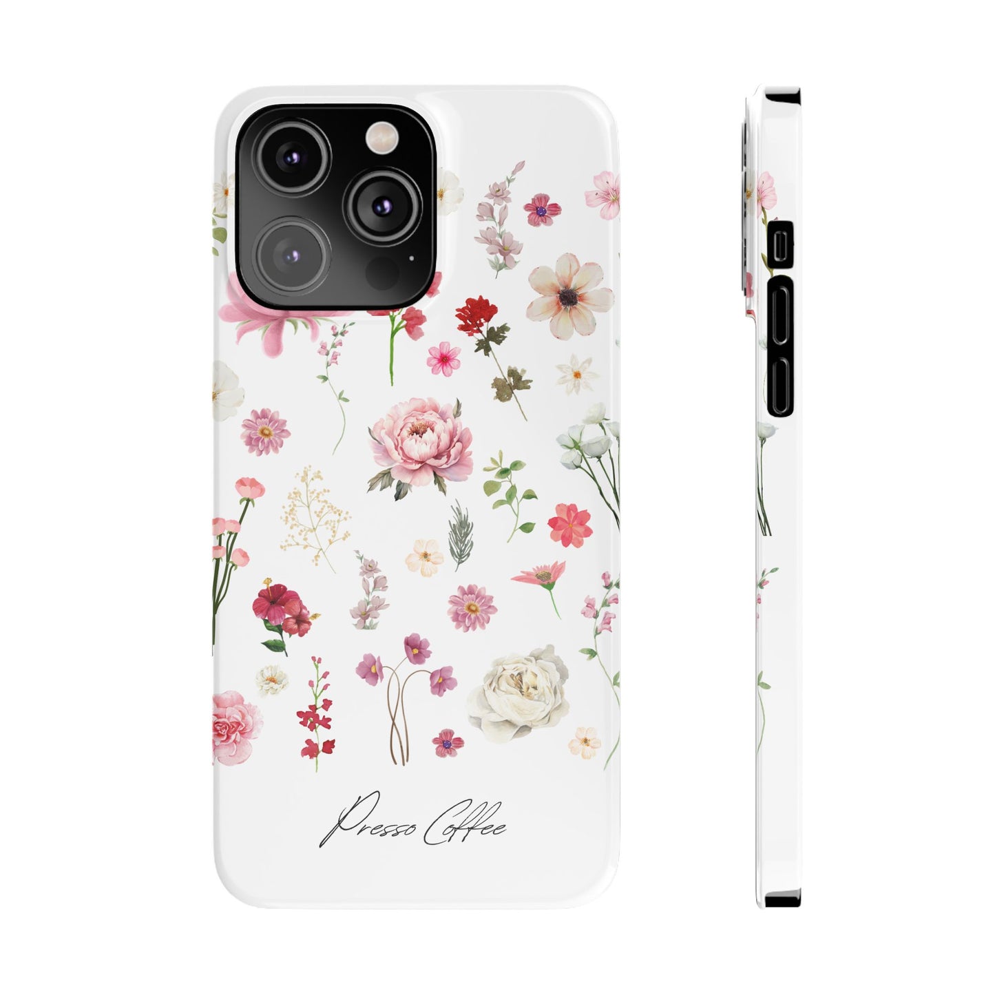 Presso Coffee Florals Slim Phone Case