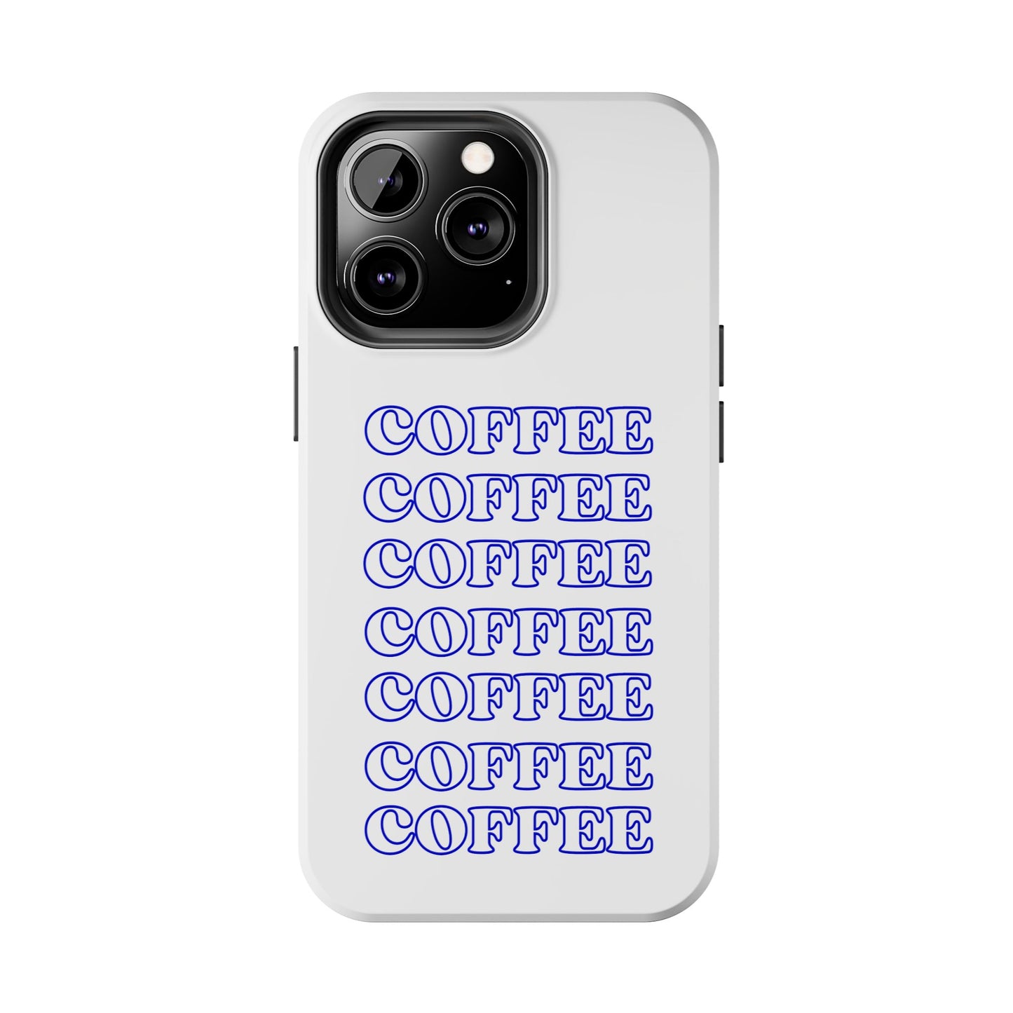 Coffee Repeating Blue Tough Phone Case