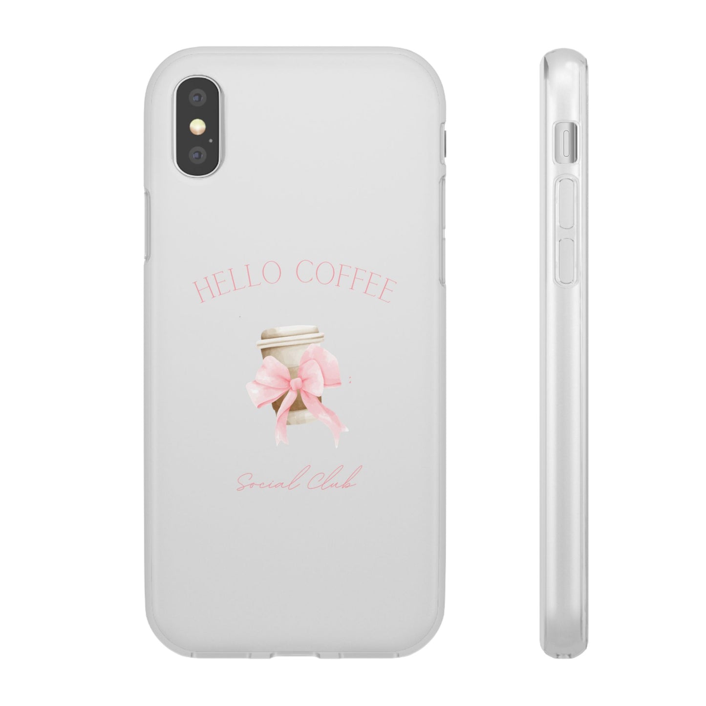 Hello Coffee Bows Flexi Case