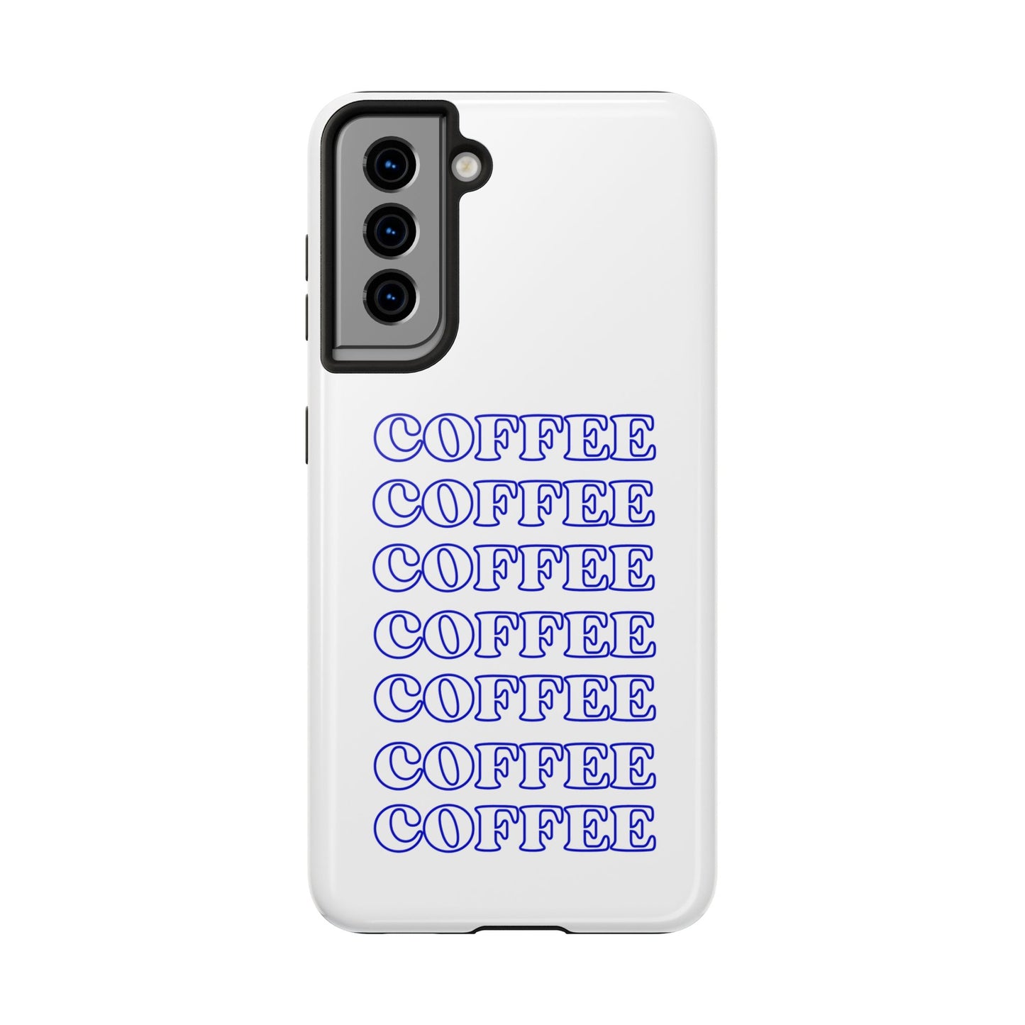 Coffee Repeating Blue Tough Phone Case