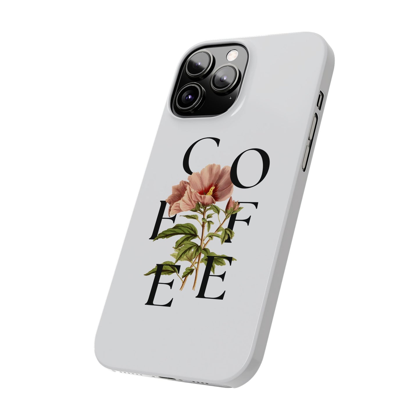 Coffee Florals Slim Phone Case