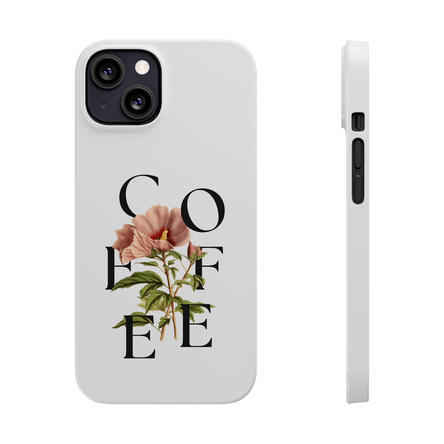 Coffee Florals Slim Phone Case