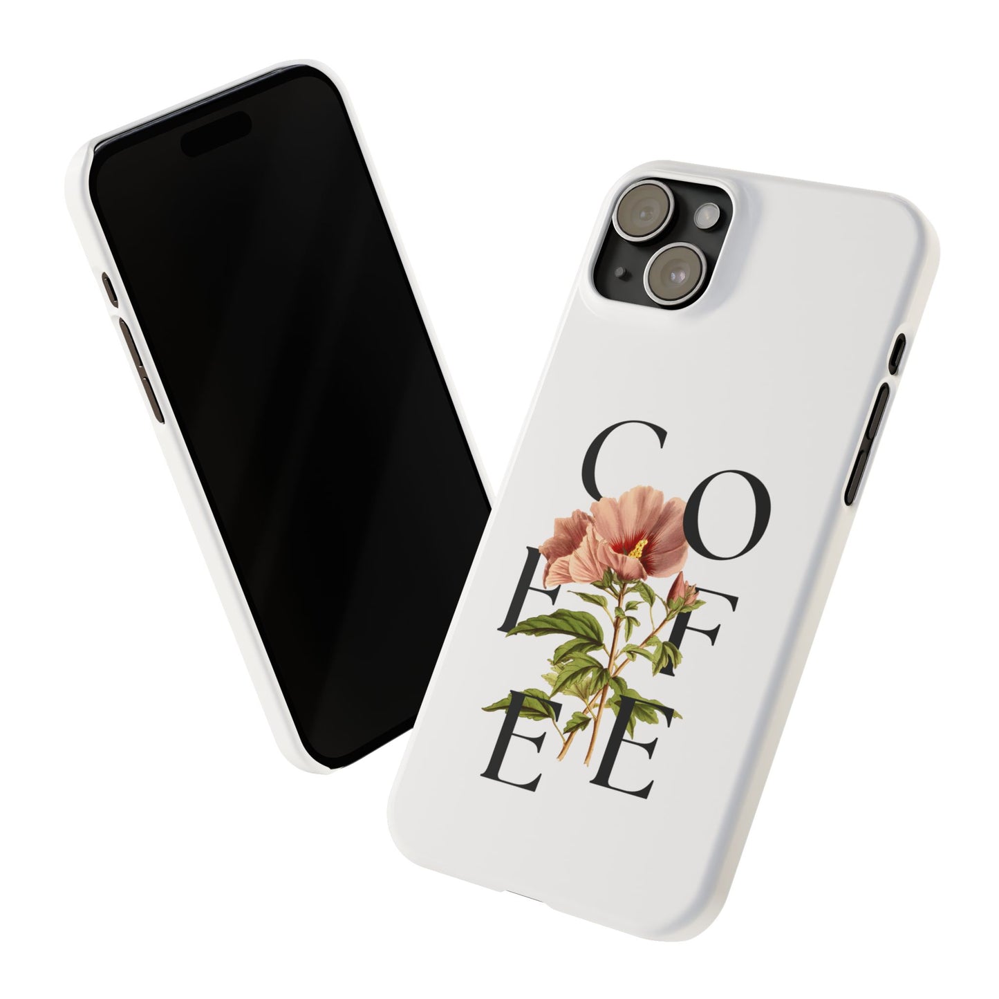 Coffee Florals Slim Phone Case