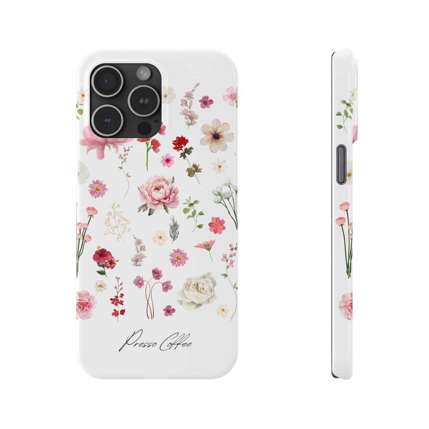 Presso Coffee Florals Slim Phone Case