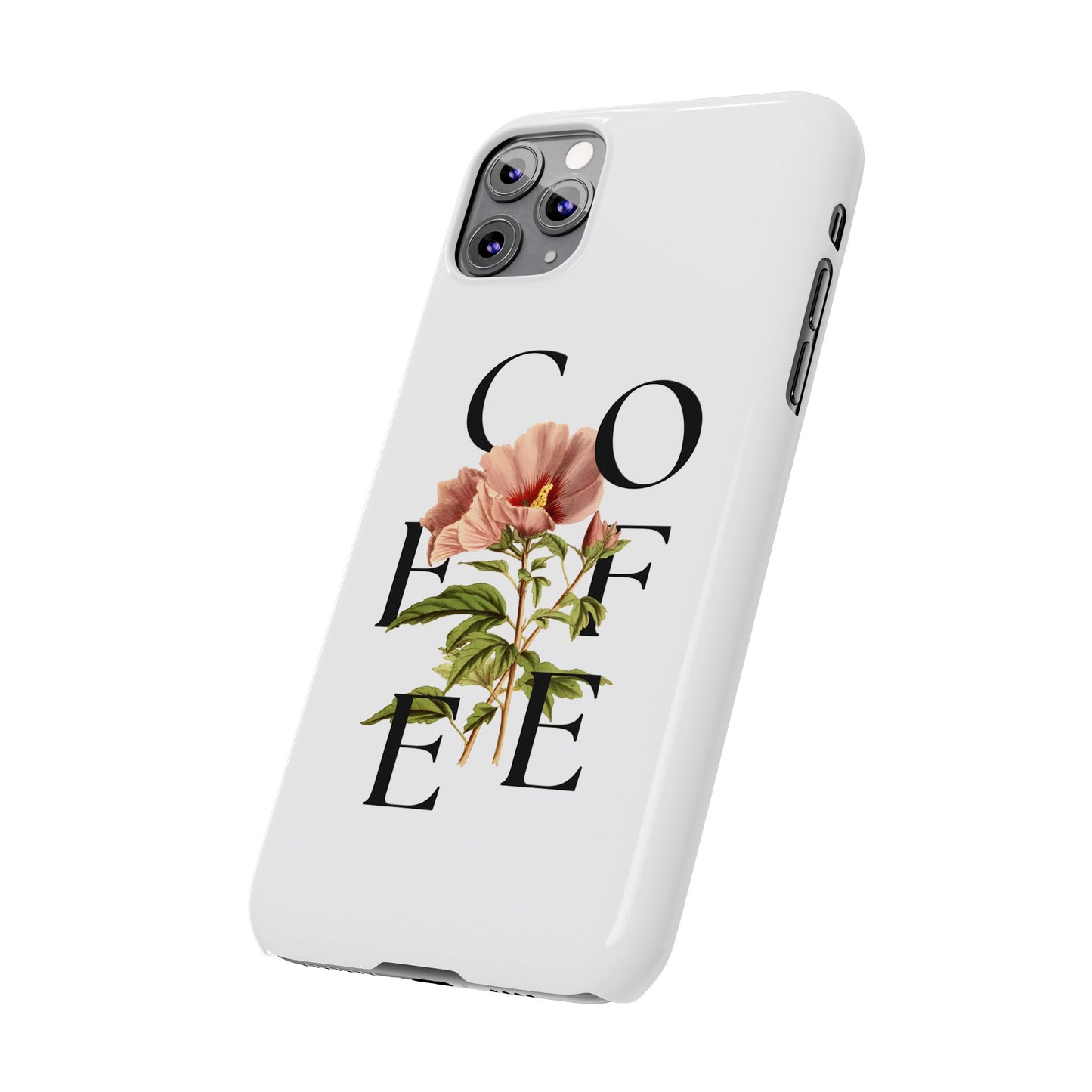 Coffee Florals Slim Phone Case