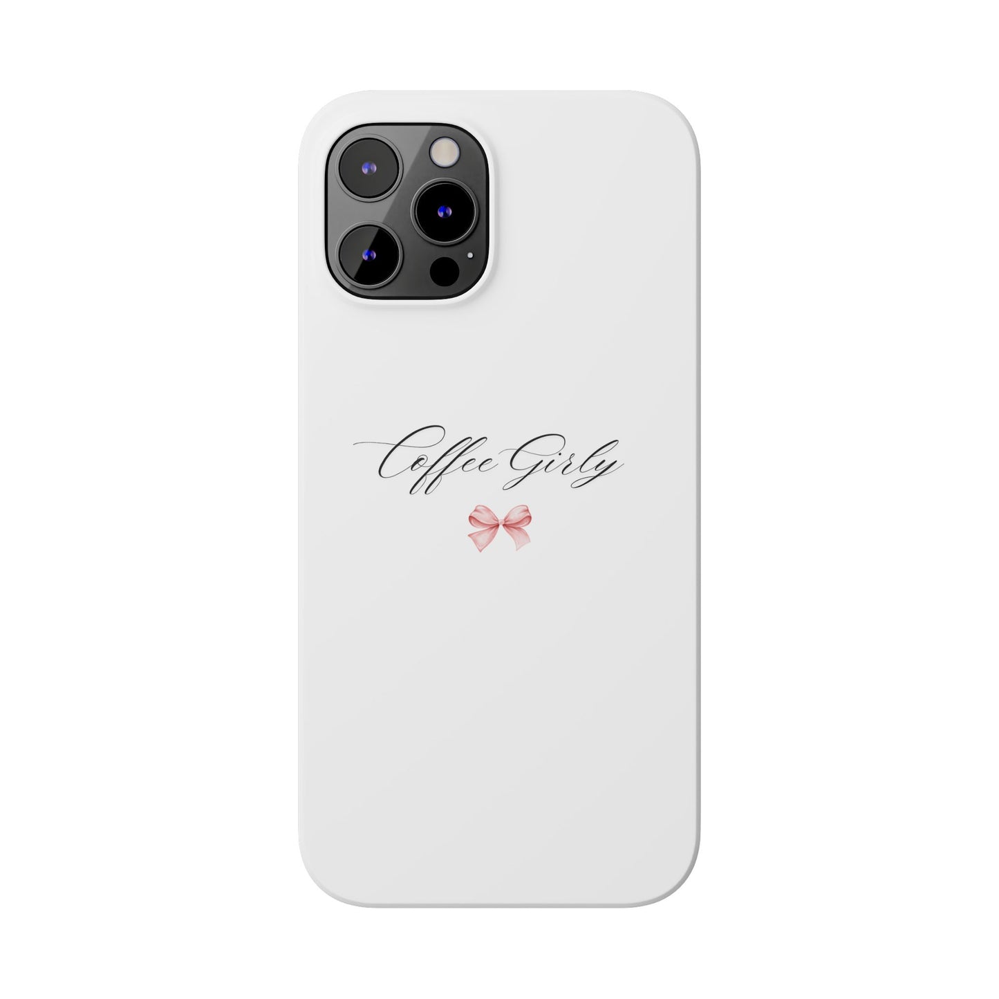 Coffee Girl Bow Slim Phone Case