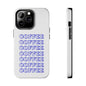 Coffee Repeating Blue Tough Phone Case