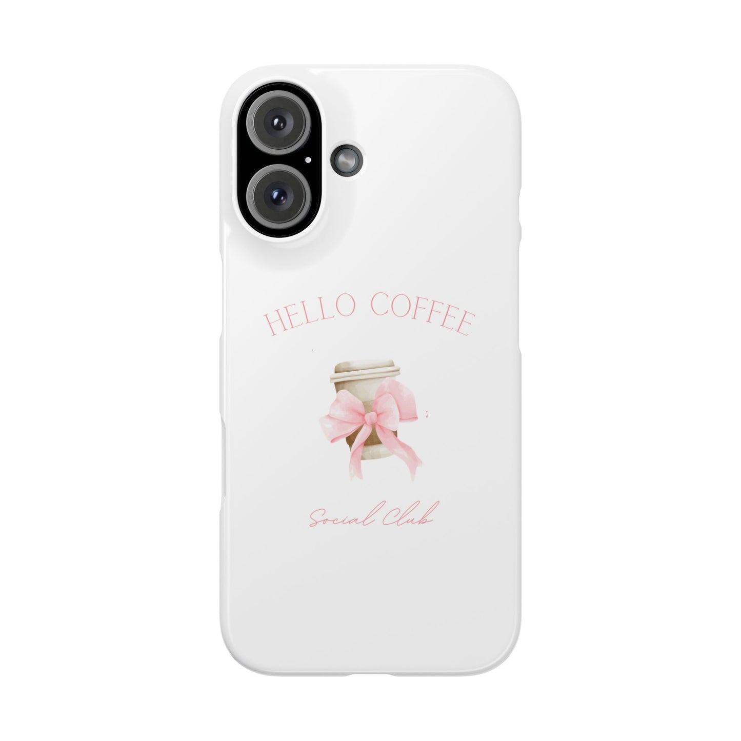 Hello Coffee Bows Slim Phone Case