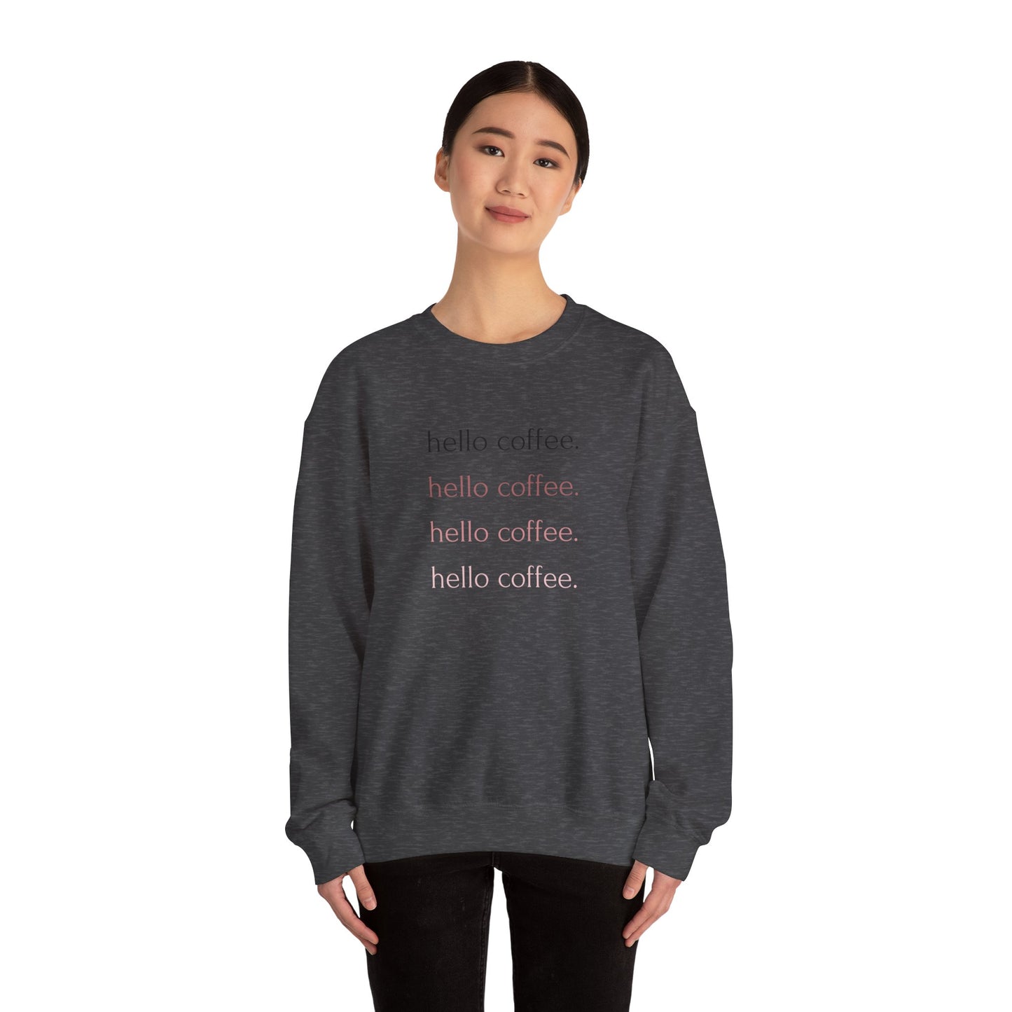 Hello Coffee Repeating Crewneck