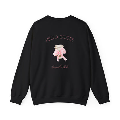 Hello Coffee Bows Crewneck