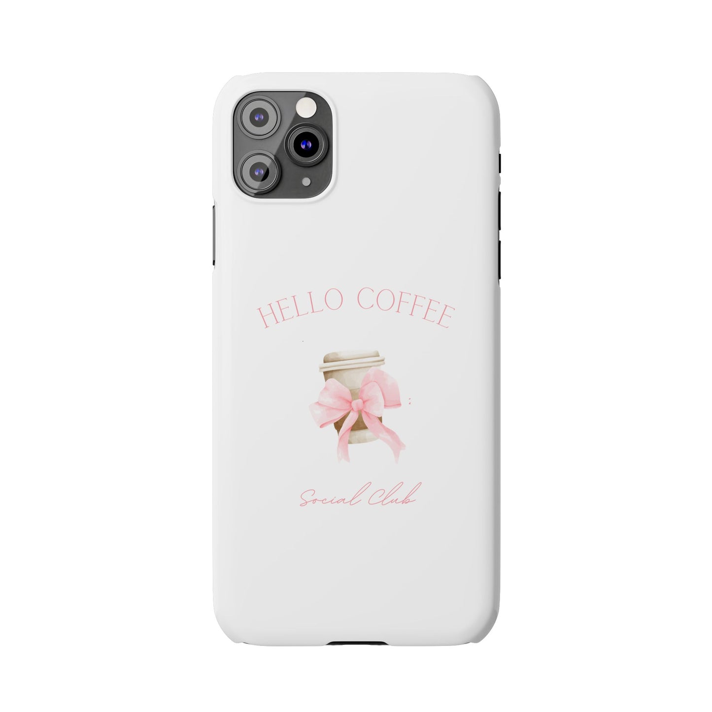 Hello Coffee Bows Slim Phone Case