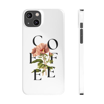 Coffee Florals Slim Phone Case