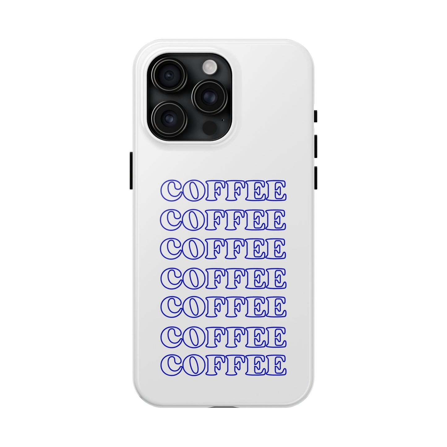 Coffee Repeating Blue Tough Phone Case