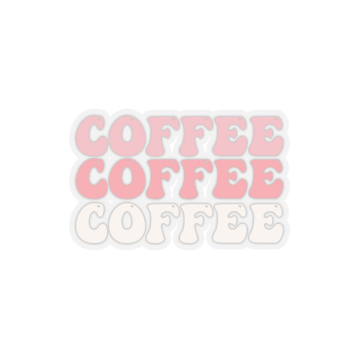 Coffee Pink Sticker