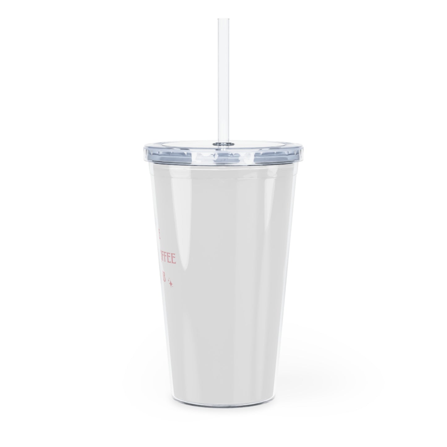 Iced Coffee Club Plastic Tumbler w/ Straw