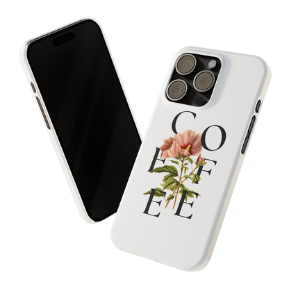 Coffee Florals Slim Phone Case