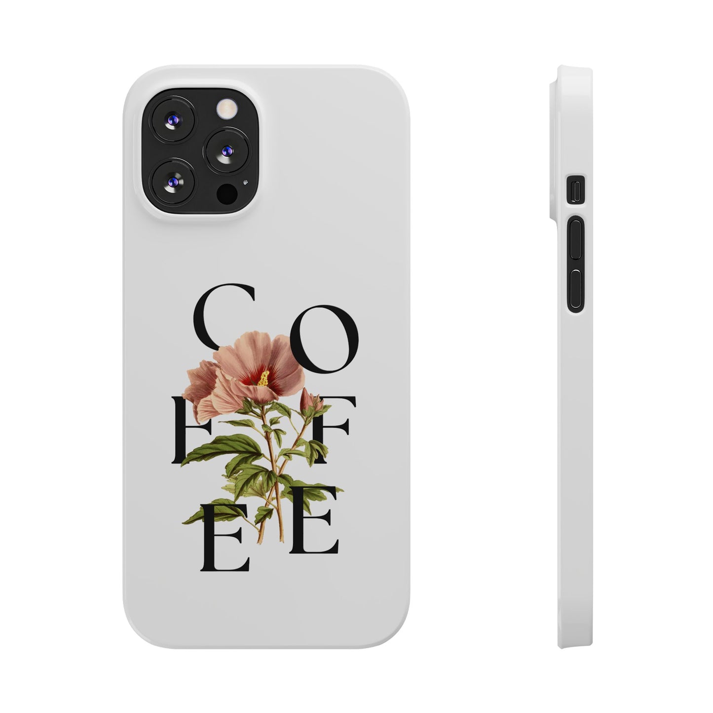 Coffee Florals Slim Phone Case