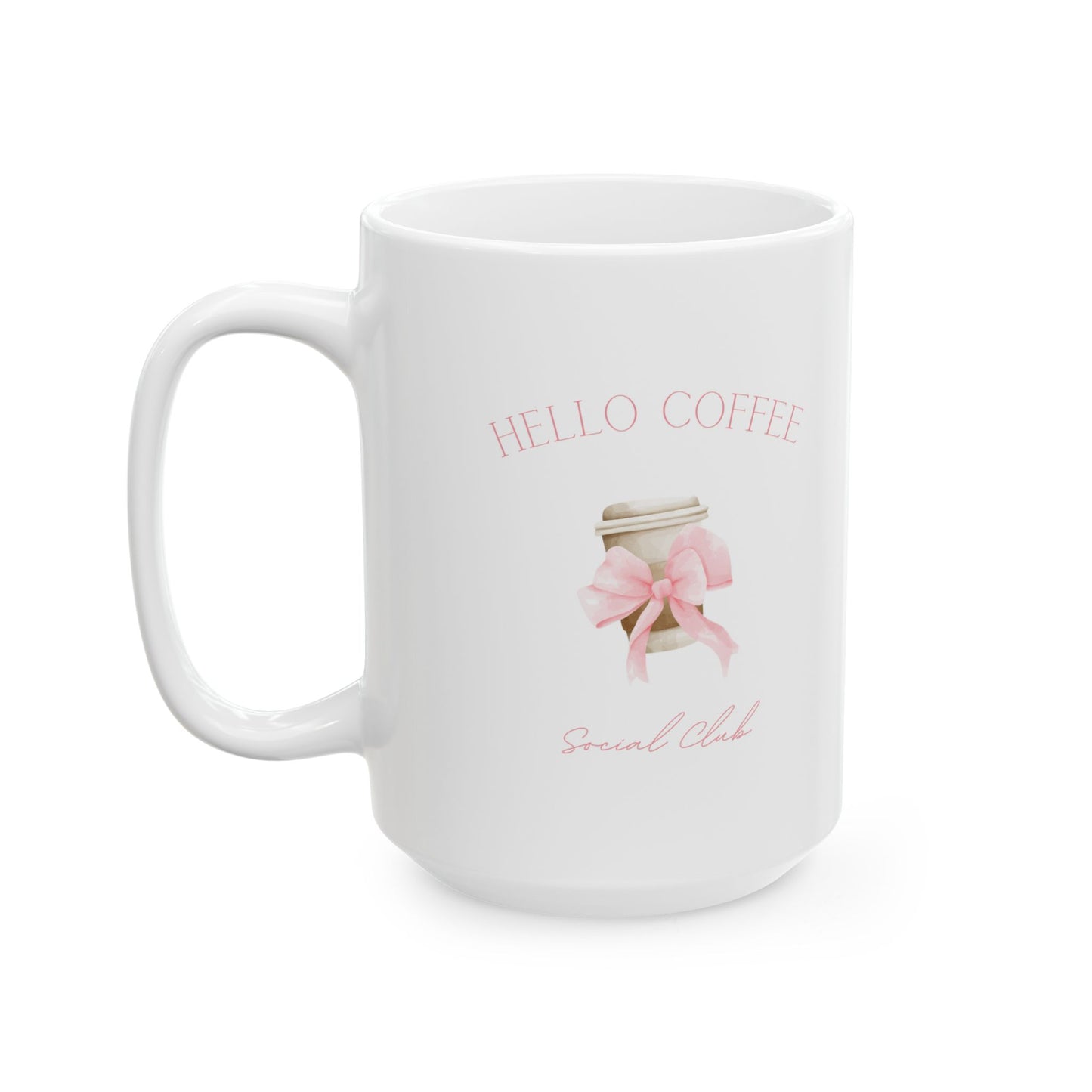 Hello Coffee Bows Coffee Mug