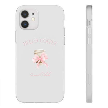 Hello Coffee Bows Flexi Case