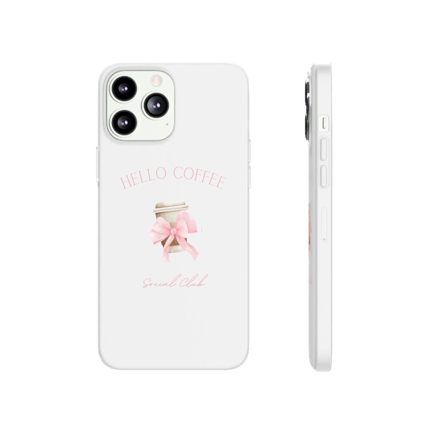 Hello Coffee Bows Flexi Case