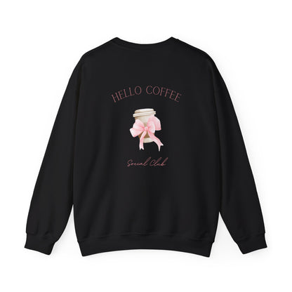 Hello Coffee Bows Crewneck