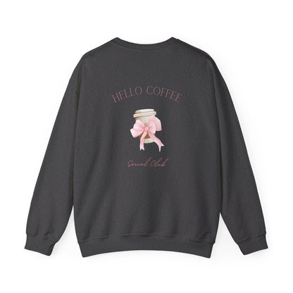 Hello Coffee Bows Crewneck