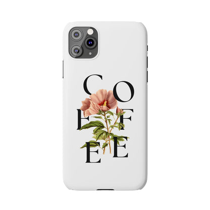 Coffee Florals Slim Phone Case