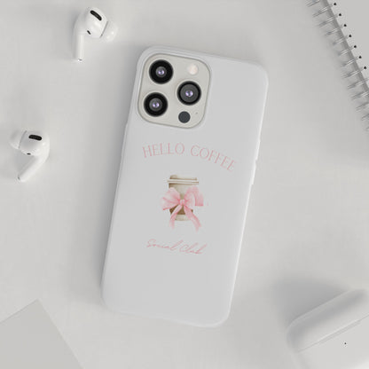 Hello Coffee Bows Flexi Case