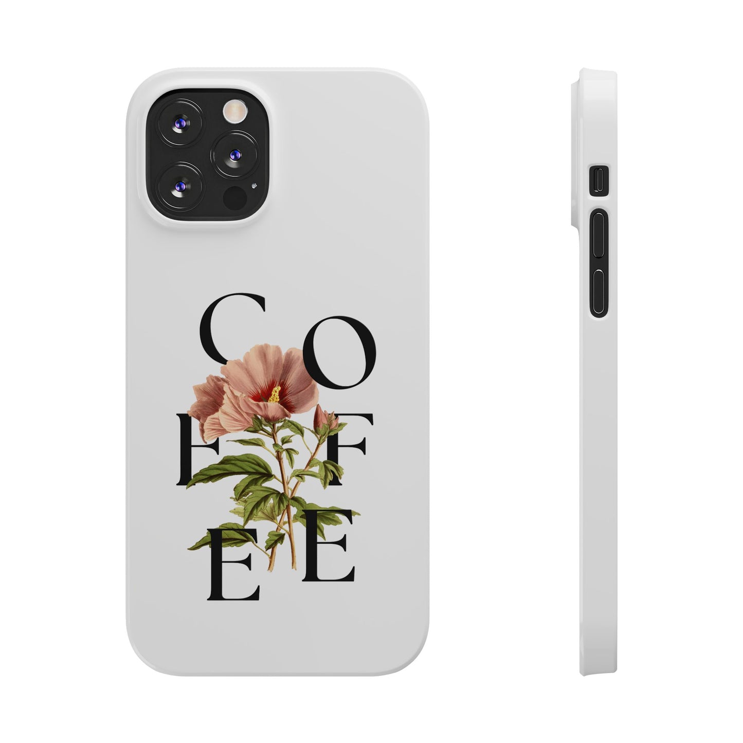 Coffee Florals Slim Phone Case