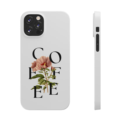 Coffee Florals Slim Phone Case