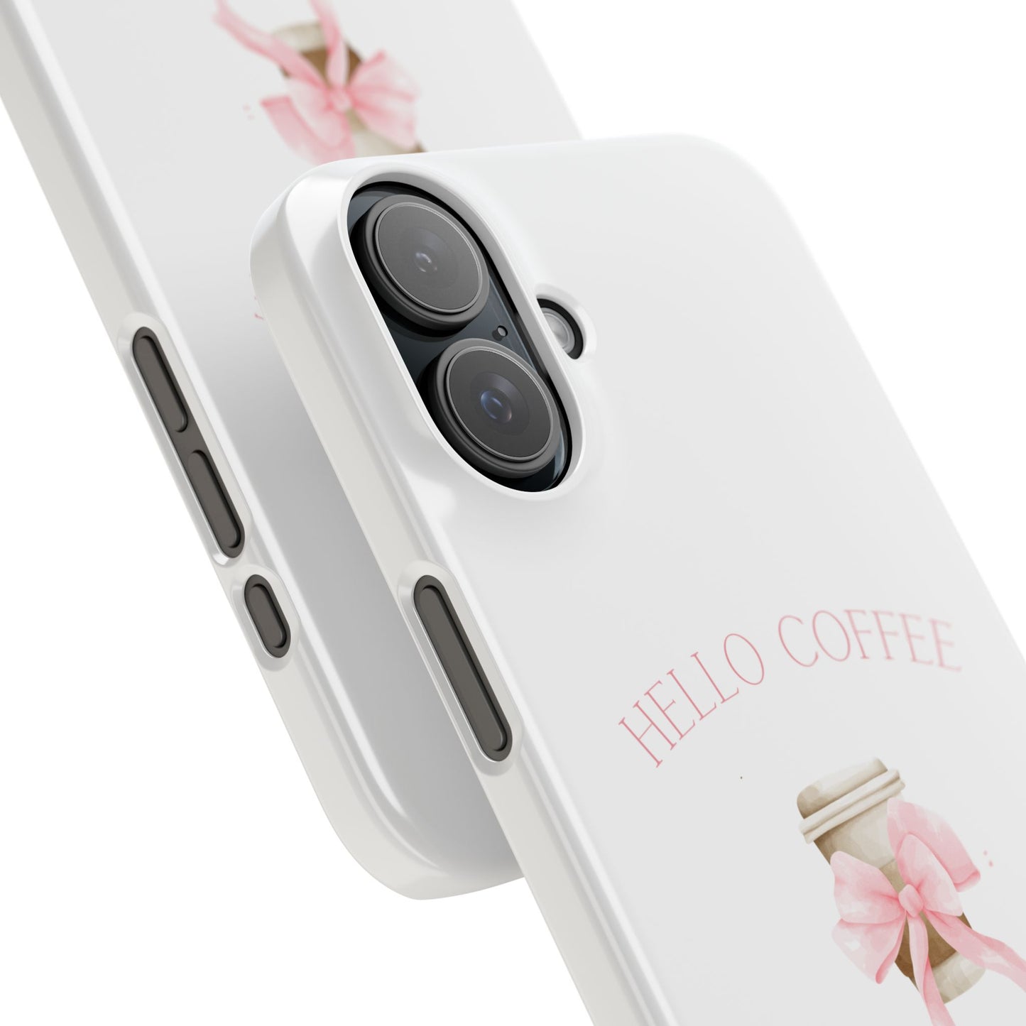 Hello Coffee Bows Slim Phone Case