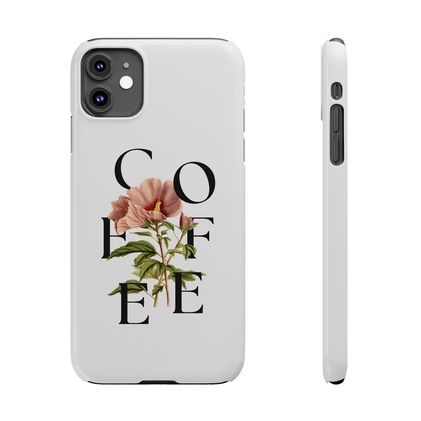 Coffee Florals Slim Phone Case