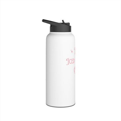 Iced Coffee Club Stainless Steel Water Bottle, Standard Lid