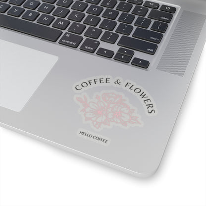 Coffee & Flowers Florals Sticker