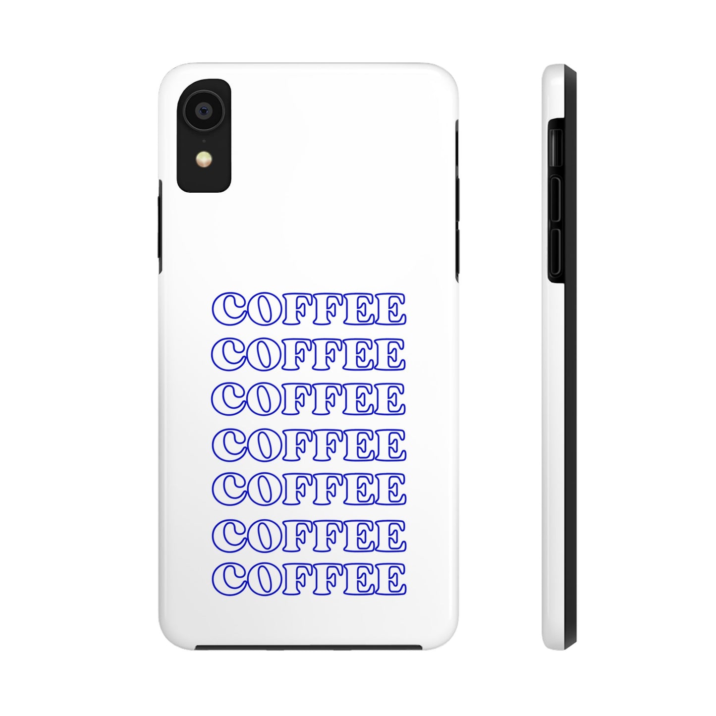 Coffee Repeating Blue Tough Phone Case