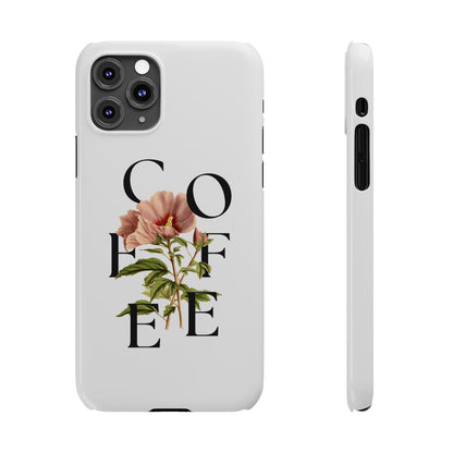 Coffee Florals Slim Phone Case